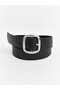 Black Leather Look Women's Belt - 5