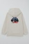 Boy's Sweatshirt with Adventure Themed Off-Road Vehicle Back Print Detail, Ages 4-8, Beige Melange - 2