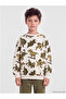 White Dinosaur Printed Boys' Set