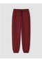Burgundy Elastic Waist Girls' Jogger Sweatpants