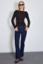 Side Draped Boat Neck Slim Fit Blouse - 3