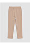Beige Regular Fit 3 Thread Girls' Sweatpants - 7