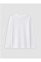White Crew Neck Long Sleeve Boys' T-Shirt - 7