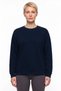 Women's Lola O-Neck, Regular Cut, Slit Three-Thread Cotton Sweatshirt Dark Blue - 2