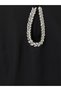 Two Mt Shop Quality Lcw Curve Black Interlock Stone Detailed Narrow & Slim Oval Collar Midi Dress - 6