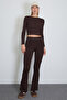 3 Threaded Non-Threaded Elastic Waist Flare Leggings - 2