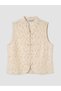 Özmarka New Season Beige Hakim Collar Lace Women's Vest - 5