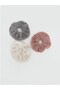 Mixed 3-Pack Plush Hair Clips