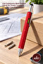 3 Pieces Engineer Pen – Multifunctional Metal Design Ruler with Water Level and Screwdriver Tip Touchpen Engineer Pen
