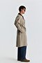 Contrast Collar Double-Breasted Trench Coat - 4