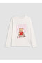 Ecru Crew Neck Girls' Pajama Set - 3