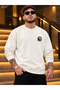 Men's Palm Logo Printed Crew Neck Casual Regular Fit Sweatshirt