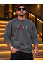 Men's Paris Eiffel Tower Printed Crew Neck Casual Regular Fit Sweatshirt