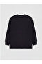 Black Crew Neck Sonic Printed Boys' T-Shirt - 7
