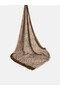 Ecru Leopard Patterned Women's Shawl - 5