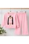 Girl's Baby Figure 2-Piece Sweatshirt and Wide-Leg Pants Set, Ages 3-8 - 4