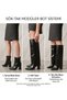 2-in-1 Women's Boots with Detachable Dust Cover and Pointed Toe Detail - 7