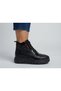 Genuine Leather Lace-Up Zippered Platform Sole Boots Women's Shoes