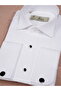 Slim Fit Groom's Suit Stone Collar Shirt - 8