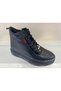 Genuine Leather Lace-Up Zippered Platform Sole Boots Women's Shoes - 2