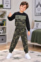 Boys' Camouflage Tracksuit Set – Sport Printed Sweatshirt and Jogger Pants, Casual Sportswear Set - 2
