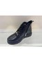 Genuine Leather Lace-Up Zippered Platform Sole Boots Women's Shoes - 3