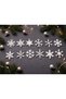 Set of 12 Snowflake Christmas Tree Ornaments White Decorative Pine Tree Ornament Set New Year Concept - 2