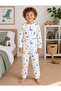 Boy's Long Sleeve Patterned Pajama Set - 2