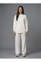Women's Crew Neck Long Sleeve Tracksuit Set Comfortable Fit Loose Leg Two-Piece Sportswear - 5