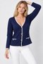 Women's V-Neck Mercerized Knitwear Cardigan - 3