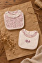 Floral Printed 2-Piece Organic Cotton Baby Bibs - 2