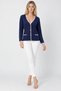 Women's V-Neck Mercerized Knitwear Cardigan - 2
