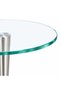 Decorative Round Service Table with Marble Ring - Silver - 3