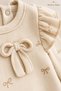 Baby Girl Set with Bow Pattern and Ruffles, 2-Piece Top and Bottom Set, Seasonal, 3 6 9 12 Months - 4
