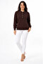 Women's Polo Neck Mercerized Knitwear Blouse - 4