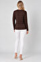 Women's Glitter Striped Mercerized Knitwear Cardigan - 5