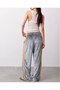 Trend Oversize Flexible Waist Ball-Stylished Velvet Fabric Palazzo Tracksuits-Radiance Velvet Pull on Palazzo Pants - 3