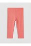 Pink Baby Girl Ribbed Leggings - 2