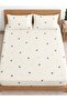 Elastic Sheet Set with Cotton Dots and Bow Pattern - 2