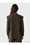 Özmarka New Season Khaki Stand Collar Women's Tunic - 4