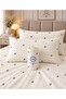 Elastic Sheet Set with Cotton Dots and Bow Pattern - 3