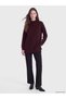 Özmarka New Season Burgundy Half Turtleneck Women's Knitwear Tunic - 2