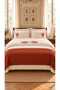 Trigo Tile Flower Embroidered Cotton Duvet Cover Set 7 Piece Modern Double Set with Runner - 3