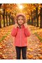 Bow Patterned Water and Wind Resistant Girls' Coat