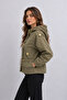 Drawstring Gold Detailed Oversized Raincoat - 2