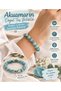 Leyan Natural Stone Aquamarine Gemstone Bracelet – 10 mm Throat Chakra and Calmness Bracelet