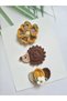 Ready for Autumn Baby Shower Baby Gift Hairless Baby Hairpin 3-Piece Baby Mevlüt Gift Handmade Knitted Organic Baby Hair Accessories
