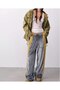 Trend Oversize Flexible Waist Ball-Stylished Velvet Fabric Palazzo Tracksuits-Radiance Velvet Pull on Palazzo Pants - 2
