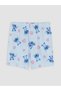 Ozmarka New Season Blue Printed Girls' Shorts Pajama Set - 6