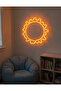Güneş Figürlü LED Neon Duvar Tablosu | Amber Aydınlatmalı Çocuk Odası Dekoru - 4